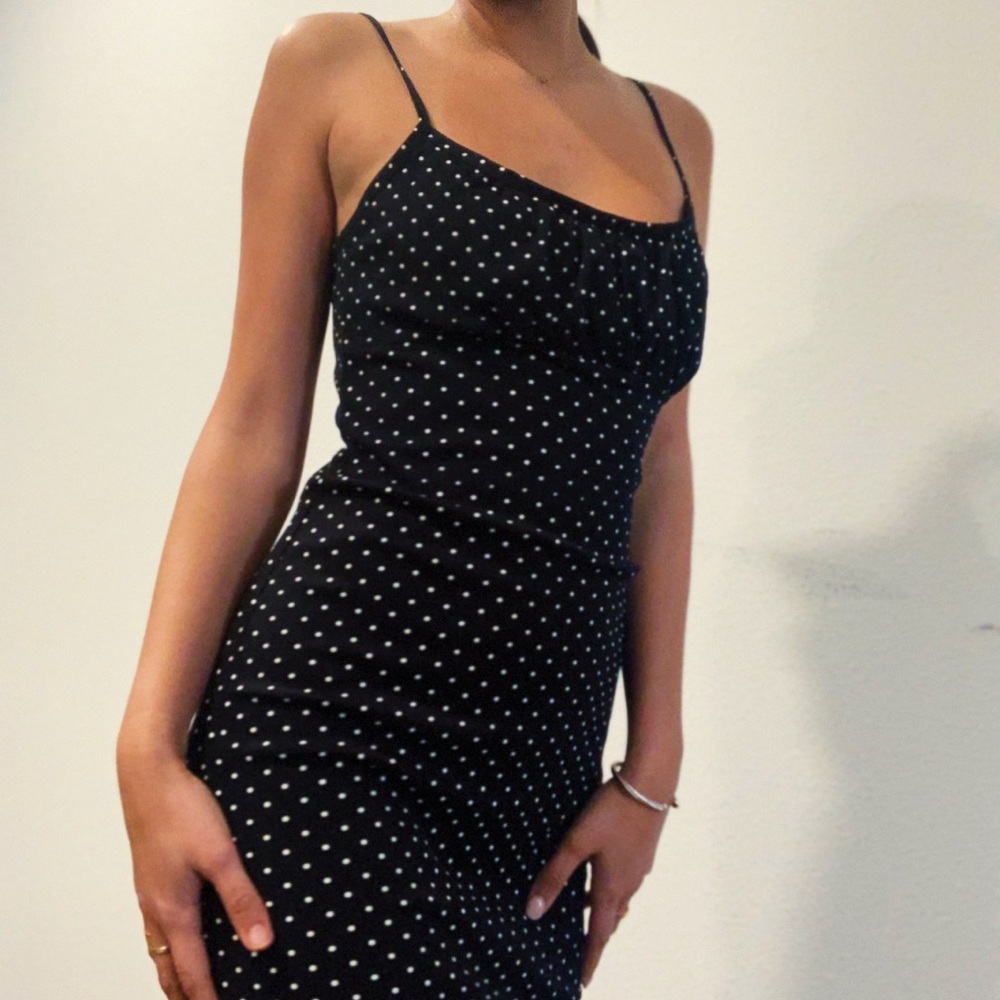 Midi polka dot dress